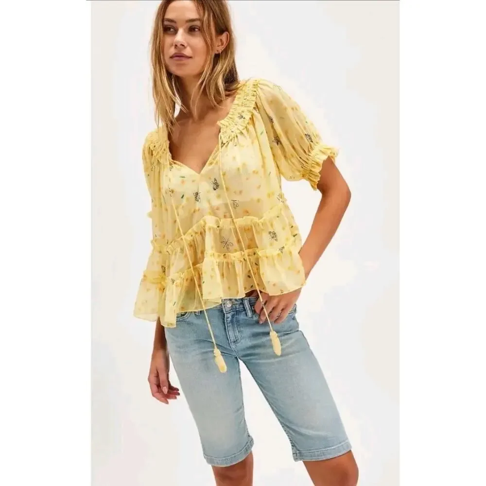 NWT Free People Morning Mist Maxi Set Womens M $228 Boho Festival Cottagecore